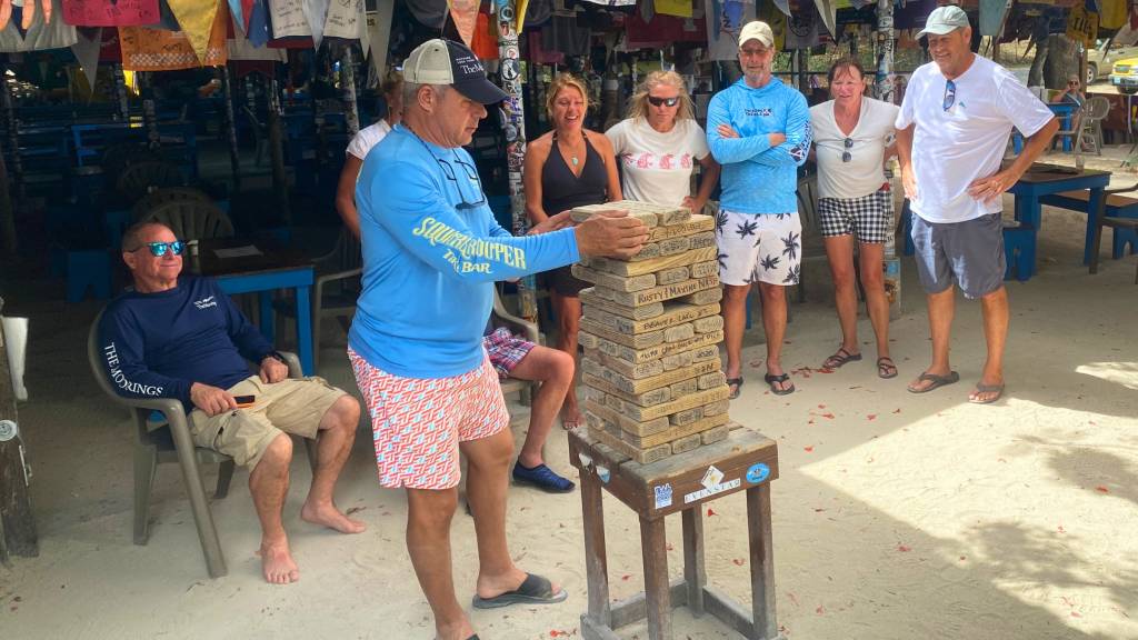 BoatUS Flotilla 2026 Jenga tournament at Foxys