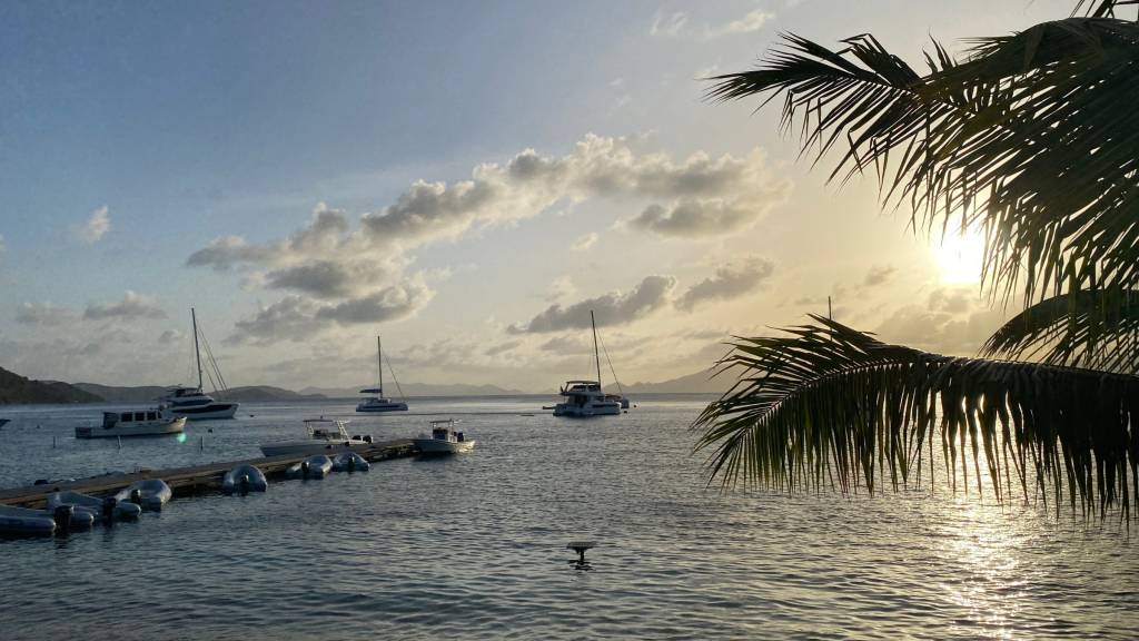 Cooper Island sunset view