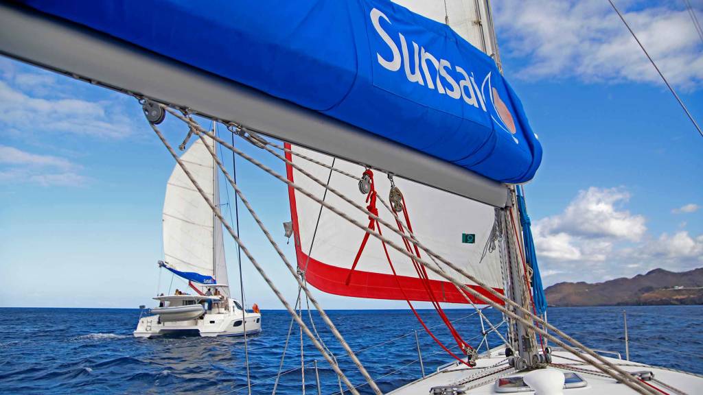 On board a Sunsail sailboat