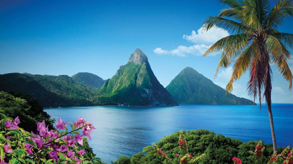 De Pitons op Saint Lucia