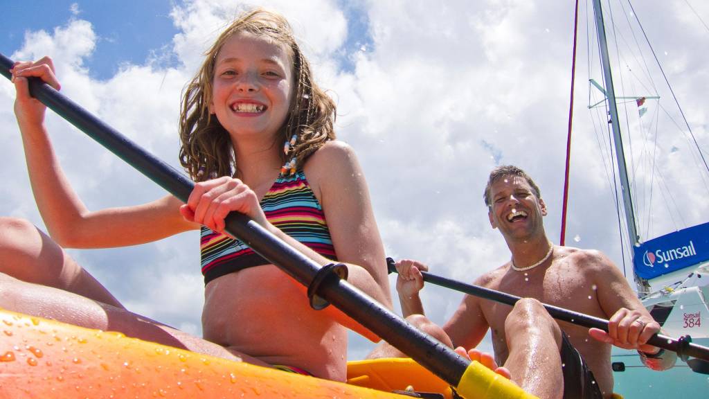 Segelurlaub für Familien, Kajak fahren