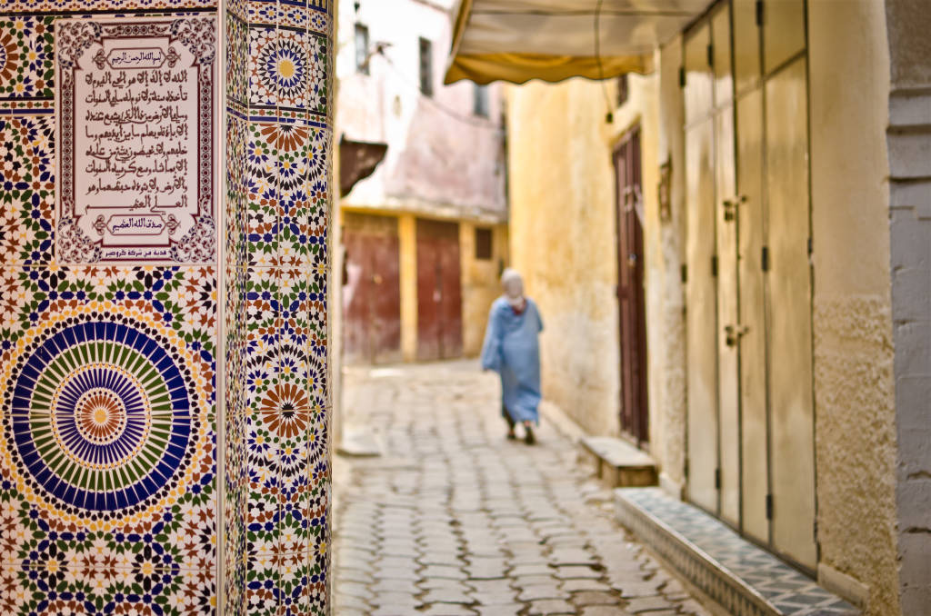 The streets of old Meknes