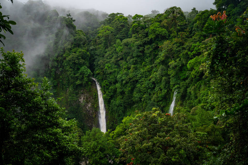 Vandfald i La Fortuna Costa Rica