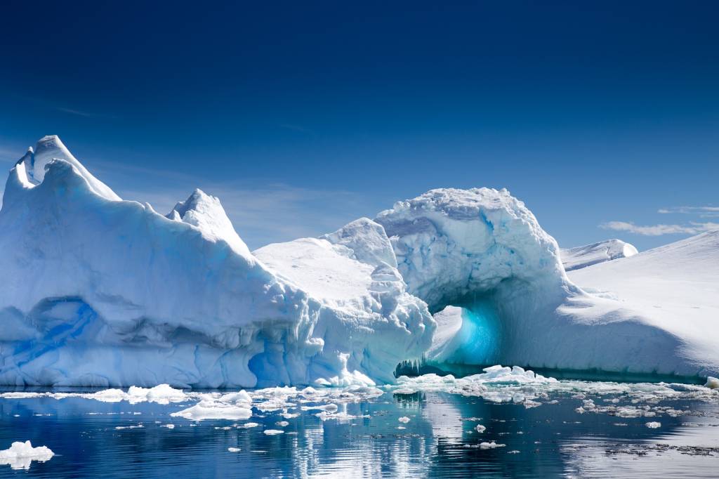 Antarctica is known for its spectacular icebergs