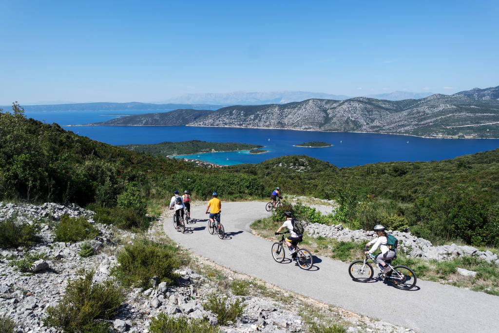 Cycling in Korcula, Croatia