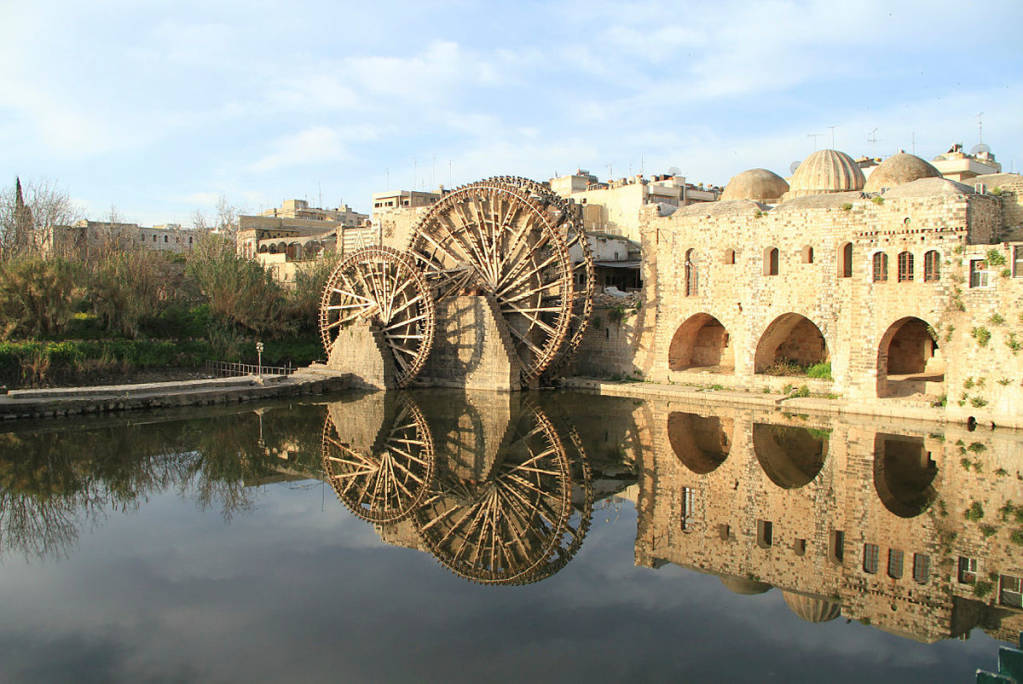 Roman waterwheels, Hama, Syria