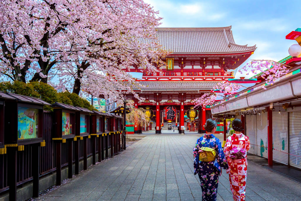 Senso-ji Temple vid Asakusa i Tokyo
