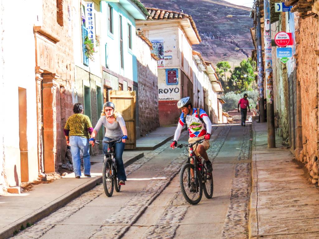 Cycling on the streets of Peru