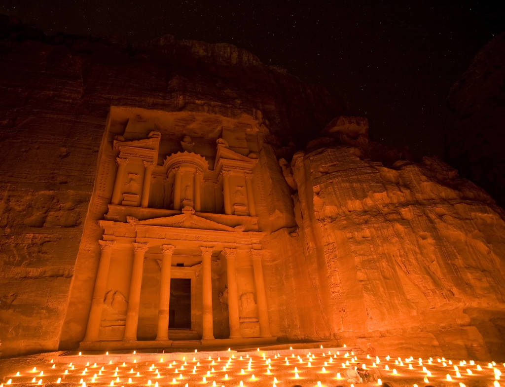 Petra at night