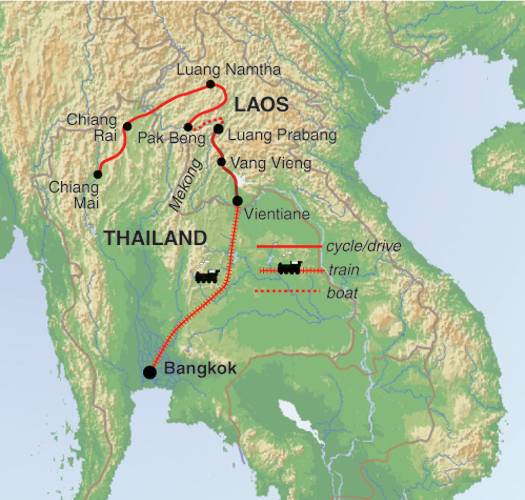 Cycling in Laos