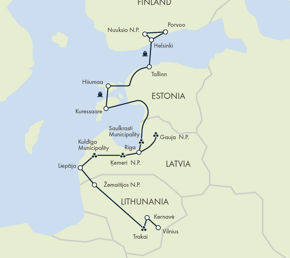 Walks of the Baltics and Finland