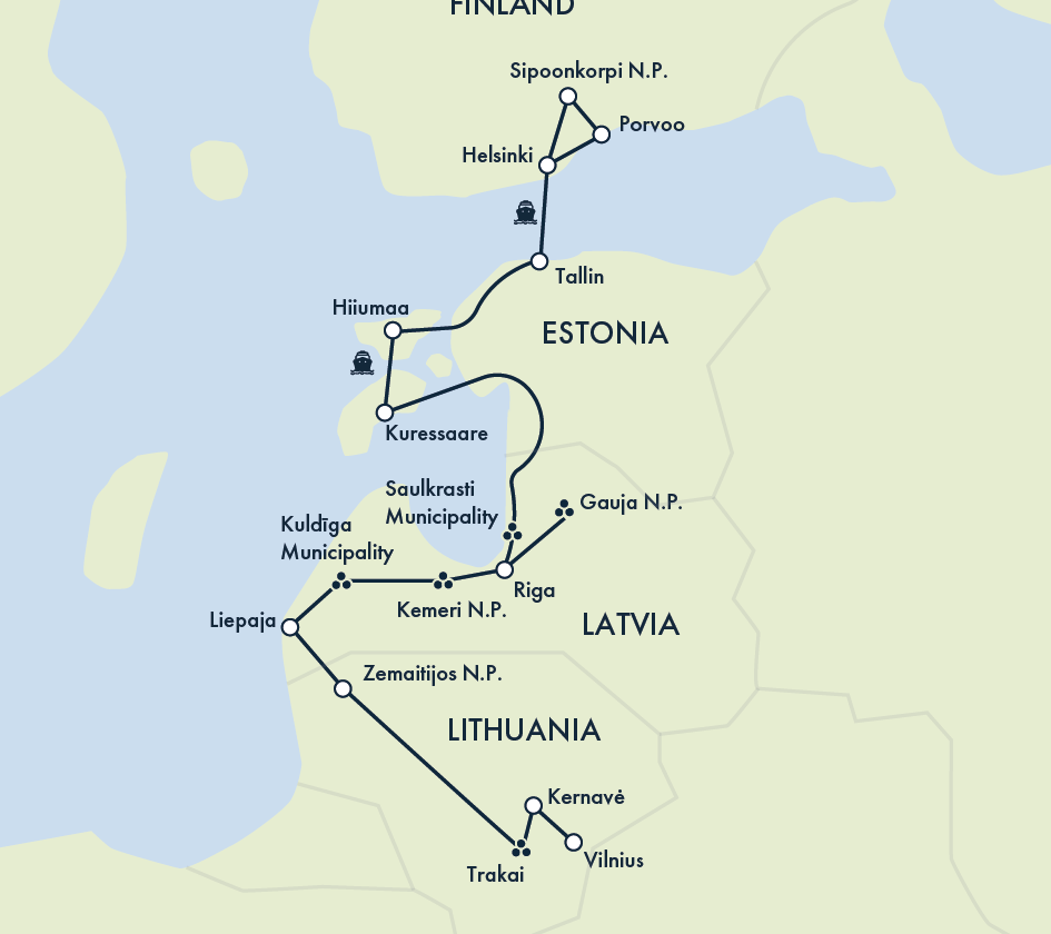 Walks of the Baltics and Finland