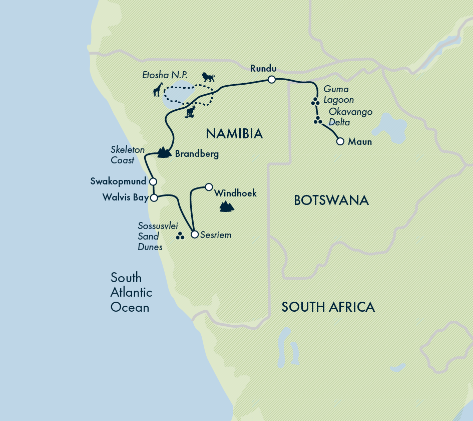 Botswana & Namibia: Delta & Dunes
