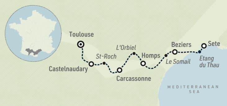 Canal du midi Cycling : from Toulouse to Sete