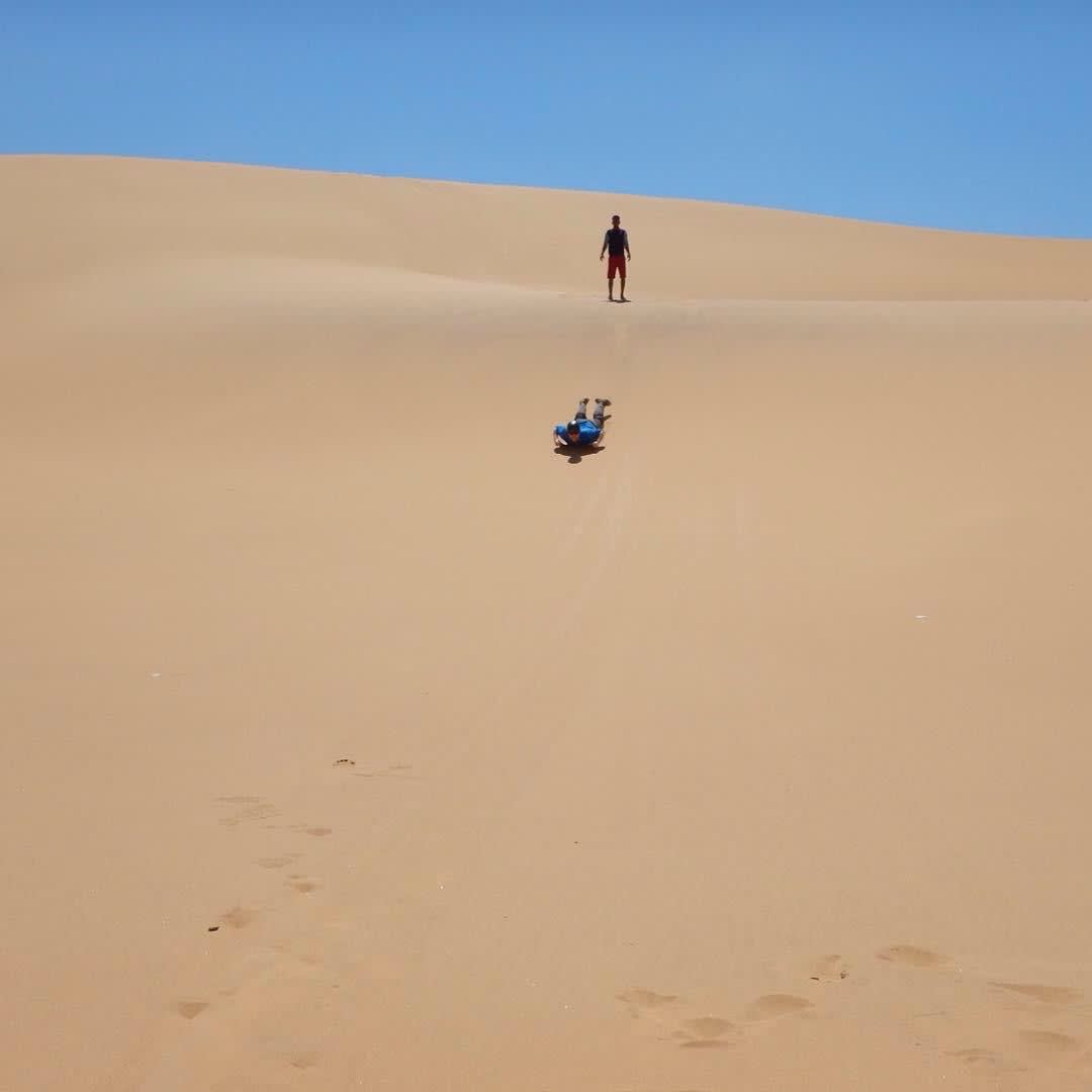 Sandboarding in Namibia