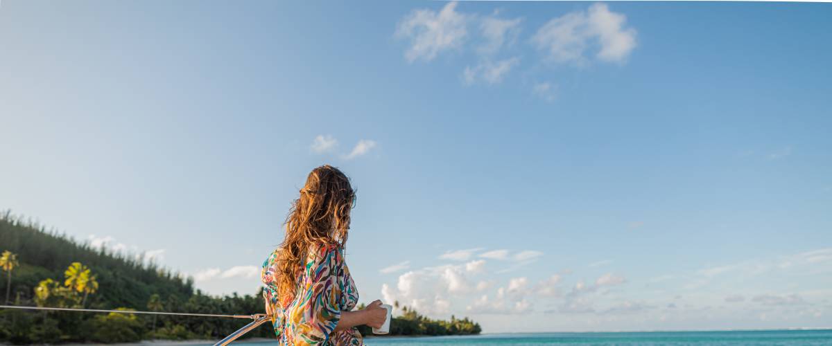 Moorings sailboat in Tahiti