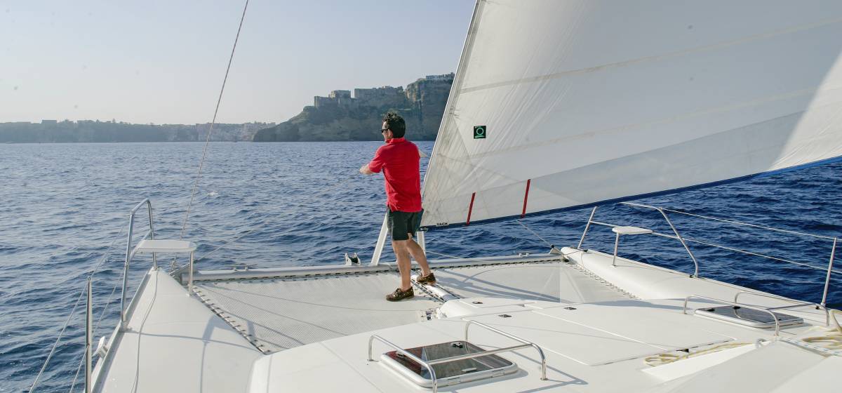 Person sailing in the water