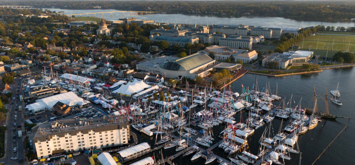 Annapolis Boat Show 2023 aerial view