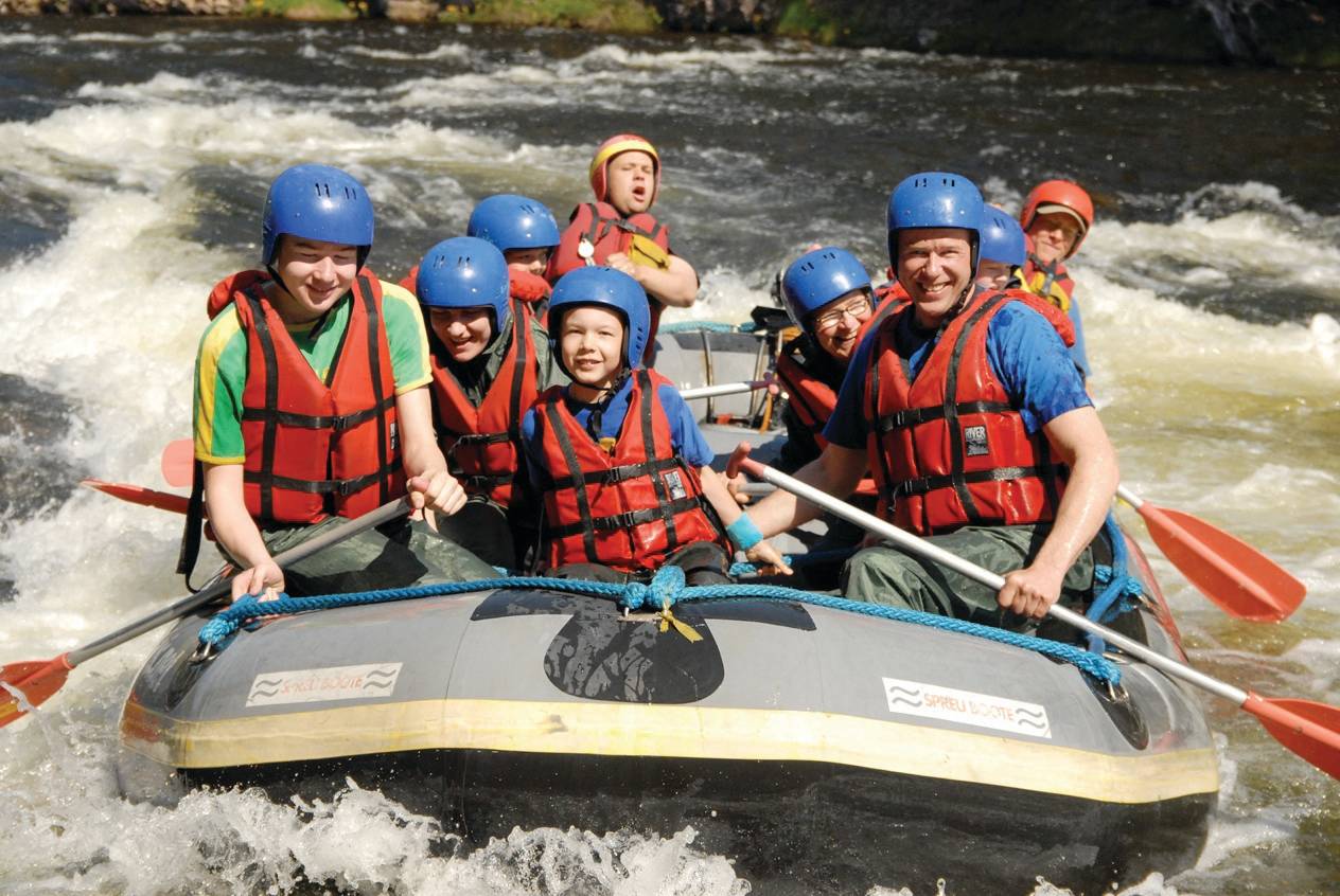 Family rafting from Basecamp Oulanka in Finland