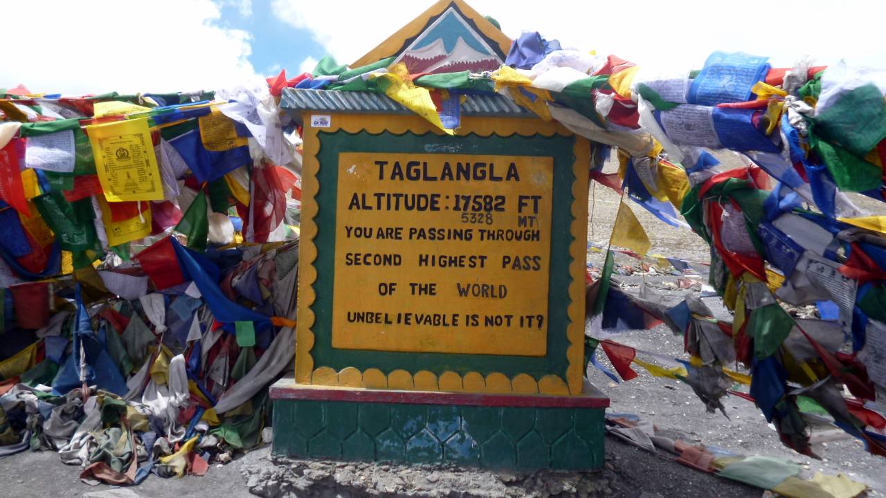 Taglangla altitude sign