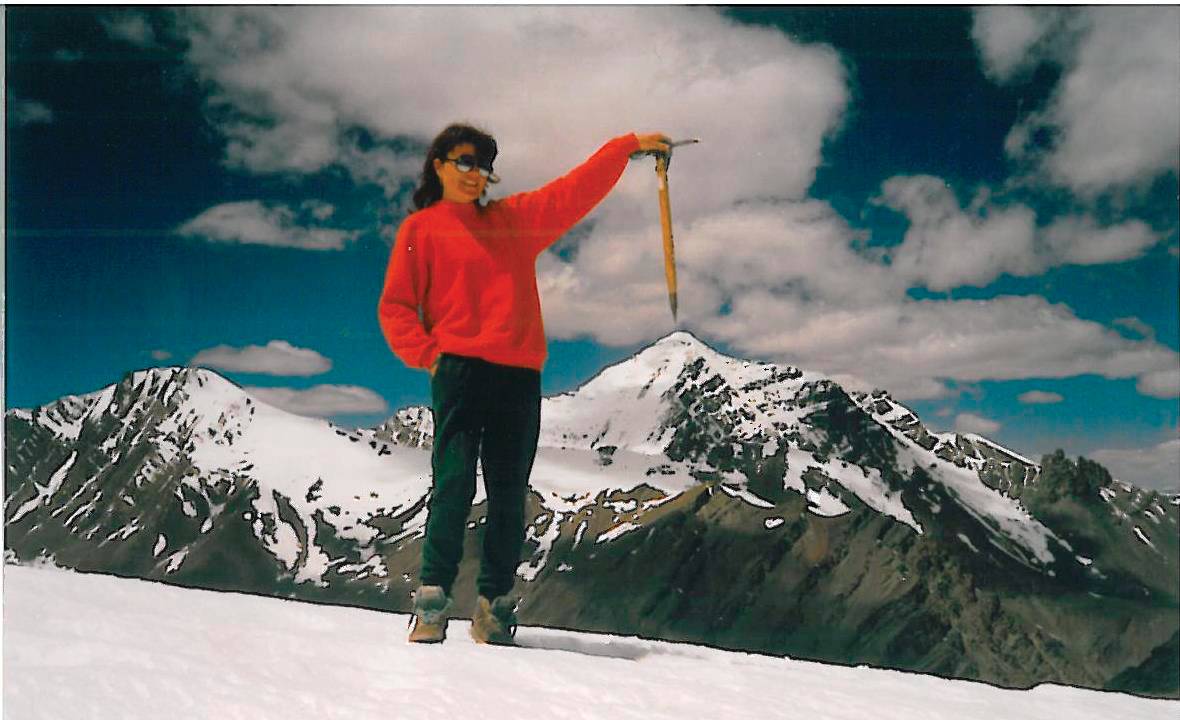 Valerie Parkinson on Stok Kangri, 1993