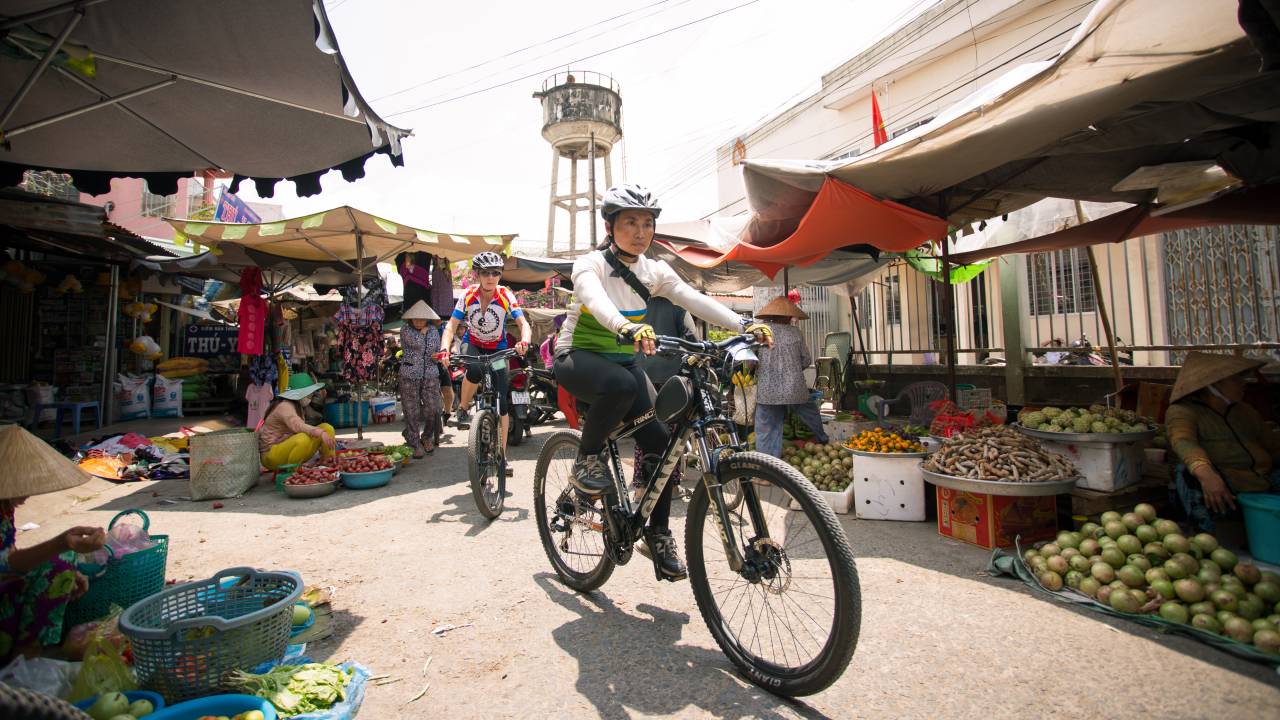Cycling through the markets, Vietnam