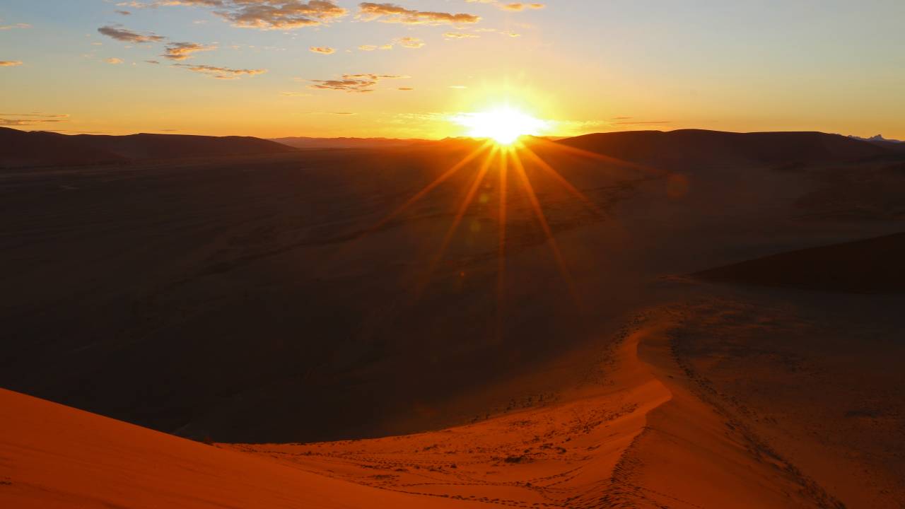 Sunset at the Namib Desert