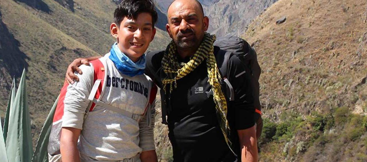 Father and son on the Inca Trail