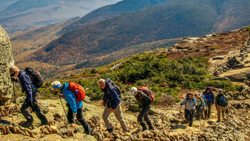 People hiking The Appalachian Trail