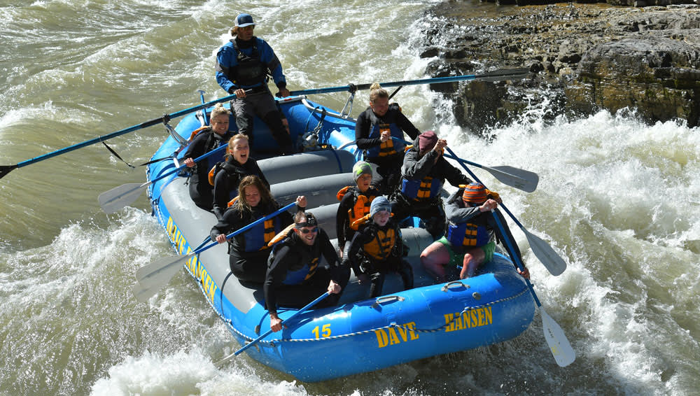 Raft down the Snake River