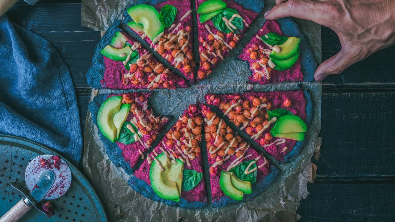 Vegan pizza dish