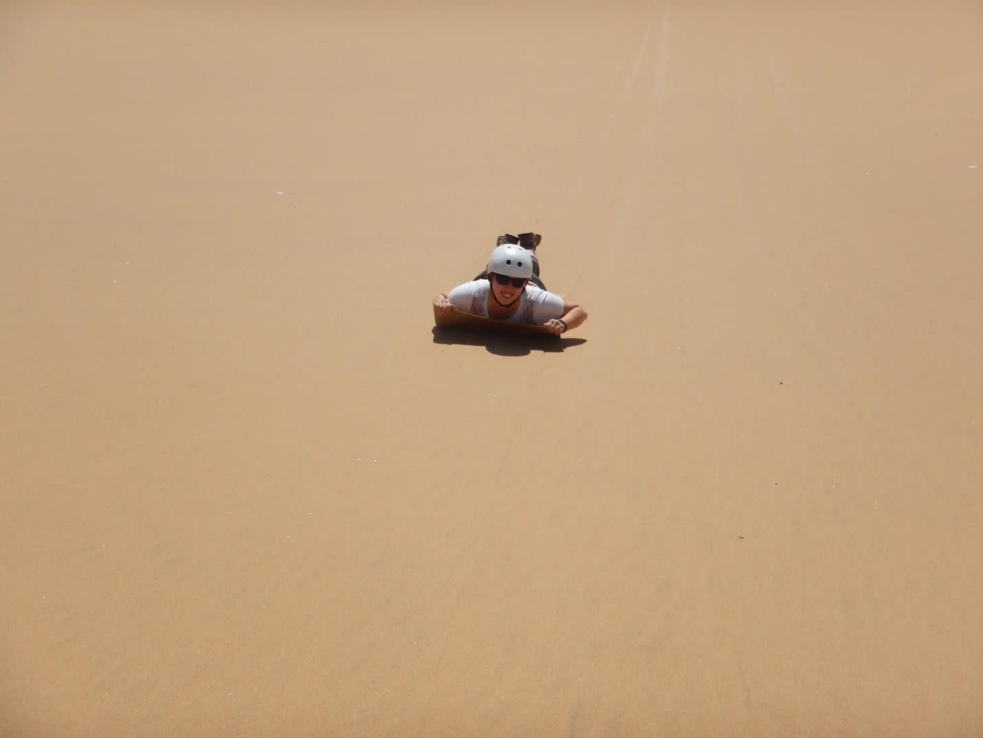 Sandboarding in Namibia