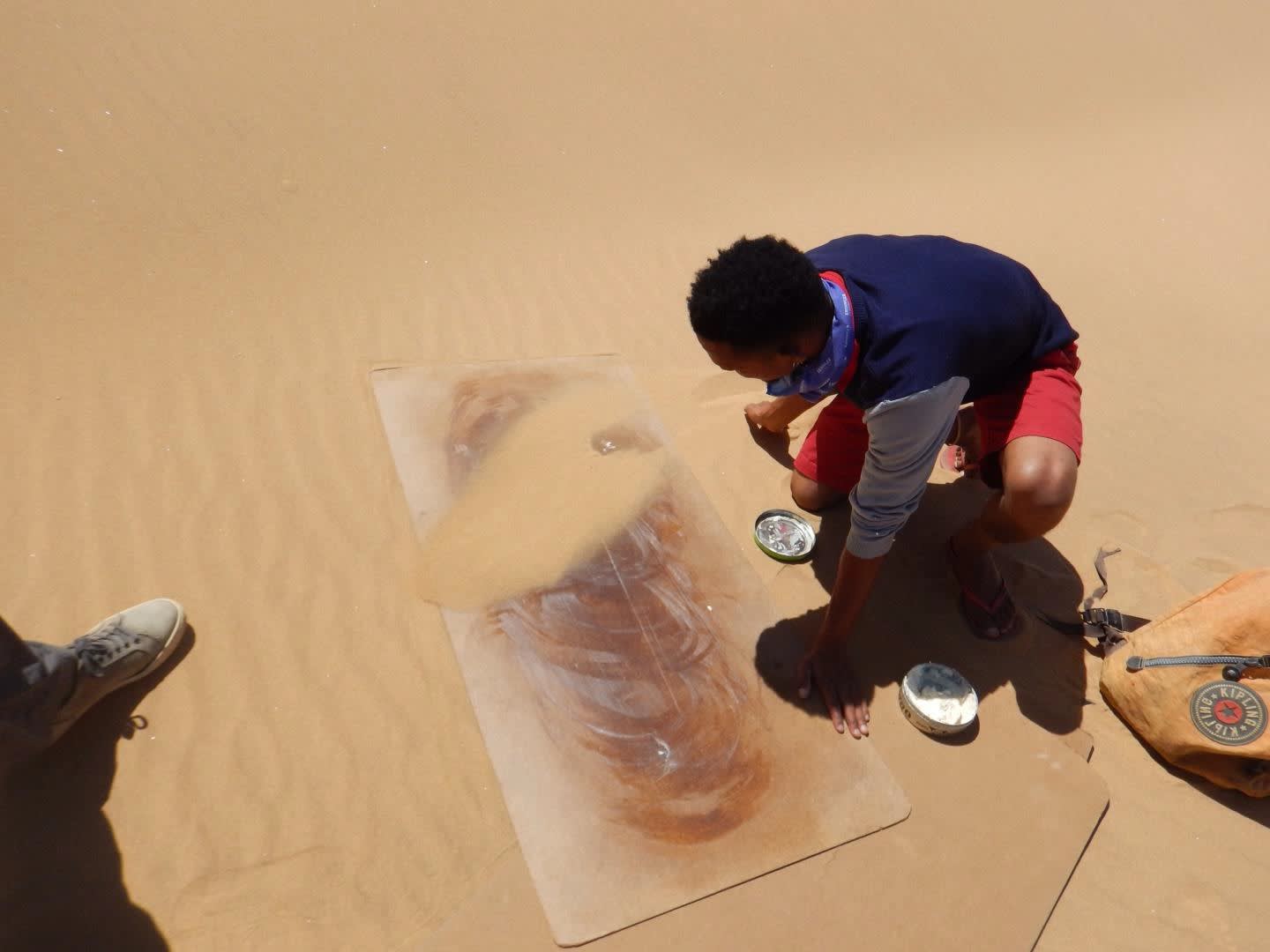 Sandboarding in Namibia