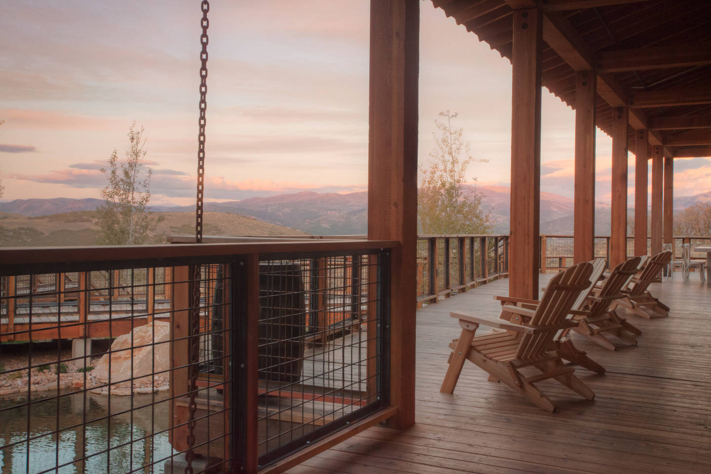 Lodge at blue sky