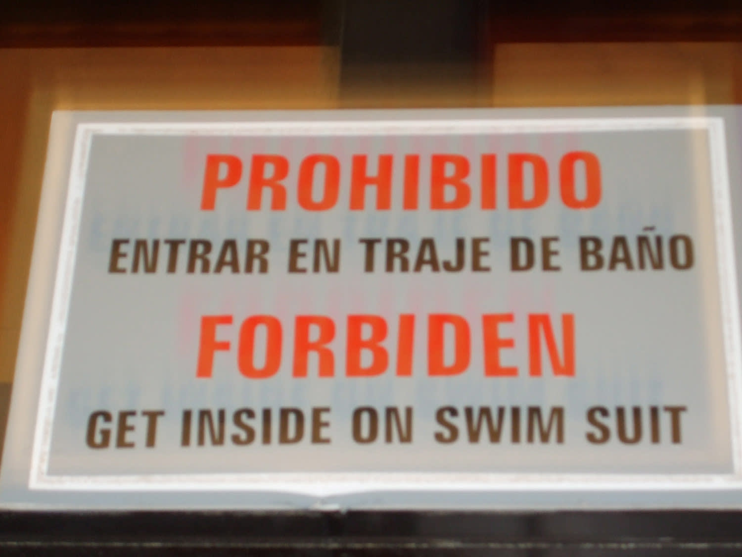 sign in a Havana hotel!