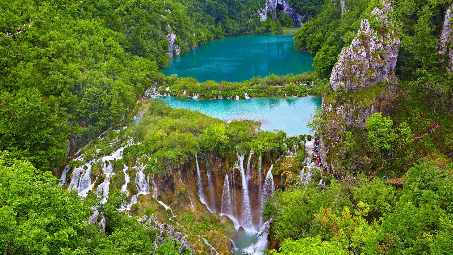 Breathtaking view in the Plitvice Lakes National Park .Croatia