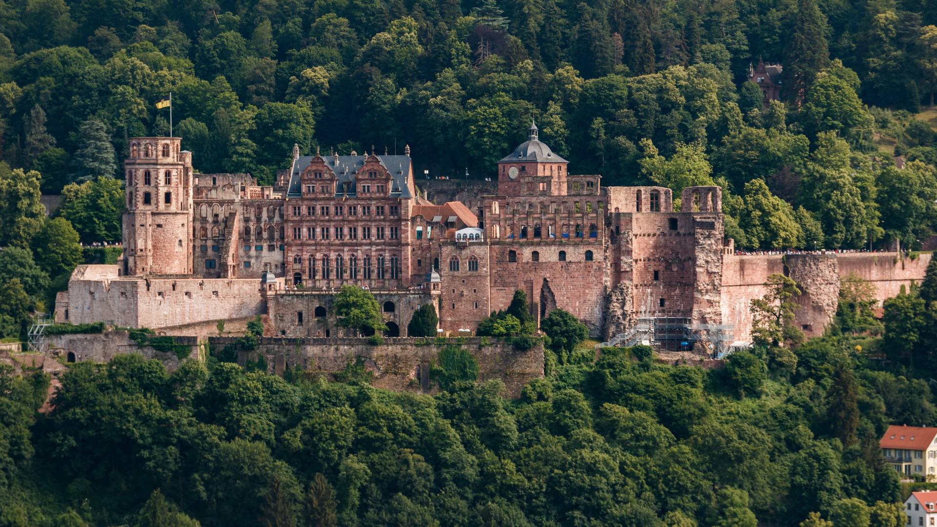 The castle (castle ruin) in Heidelberg, Baden Wuerttemberg, Germany, Europe