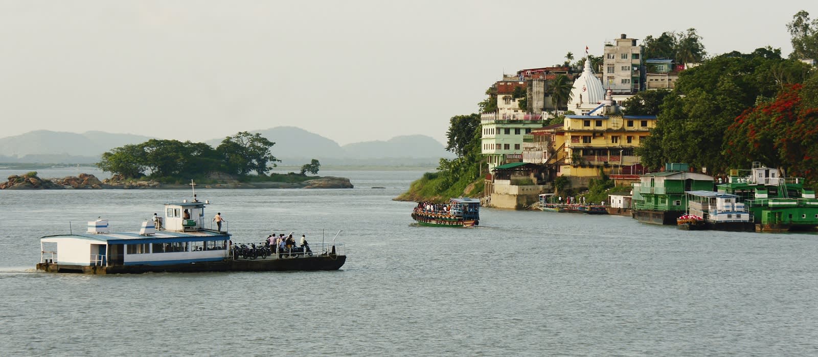 Enchanting Travels India Tours East India Guwahati city along the River Brahmaputra