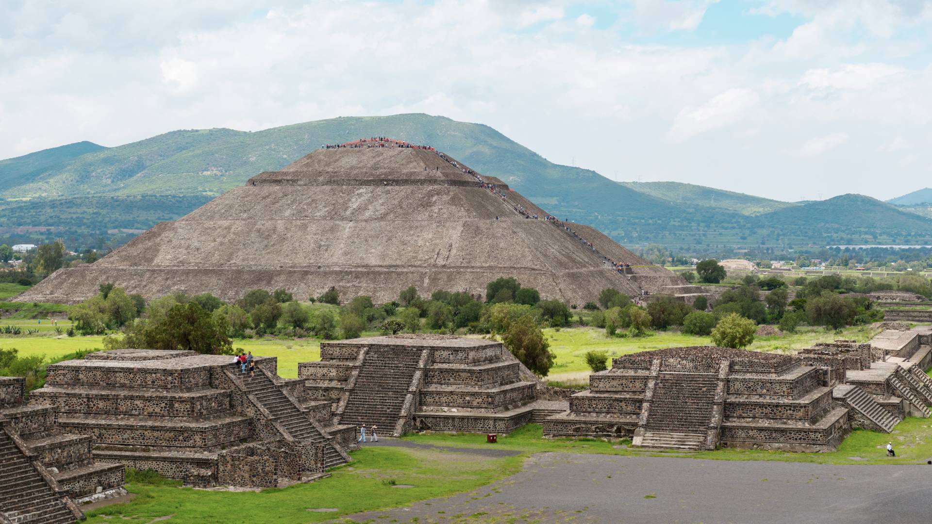 The Pyramid of the Sun, on the east side of the Avenue of the Dead, Mexico City, Central America