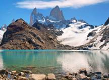 Mountain landscape with Mt Fitz Roy in Patagonia, South America