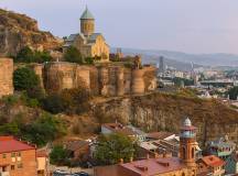 Narikala Castle and view over Tbilisi, Georgia