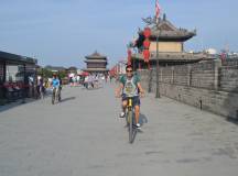 Cycling along the city walls, Xi'an