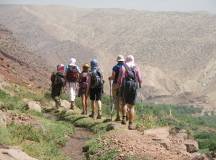 Following the irrigation channels to Tijhza village