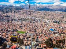 Cable car in La Paz city, El Alto, Bolivia