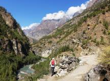 Deng to Ghap, above the Buri Gandakhi River, Manaslu Circuit, Nepal