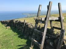 Antrim coast view with stile