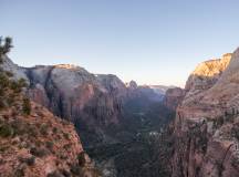 Magnificent view of of Utah canyon and mountain range