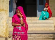 Ladies in Indian clothing