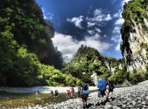 River crossings on way to Ballroom camp