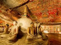 Buddha statues in Dambulla Caves, Sri Lanka